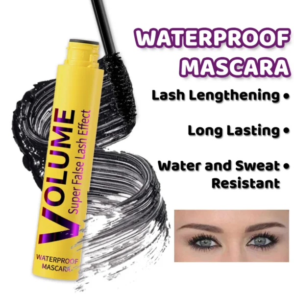Organic Curling & Volumizing Waterproof Mascara – Long-Lasting Bubble Fiber Formula - Image 3