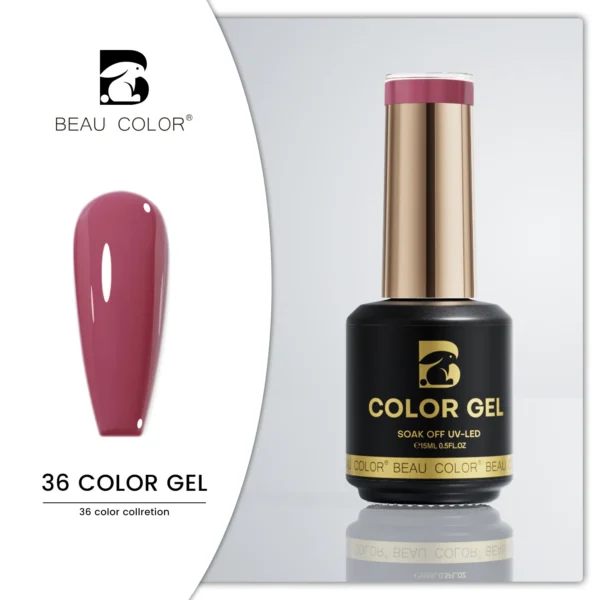 Beau Color 36-Color High-Pigment Gel Nail Polish Collection – Nude, Pink & Seasonal Shades (9ml Bottles) - Image 17