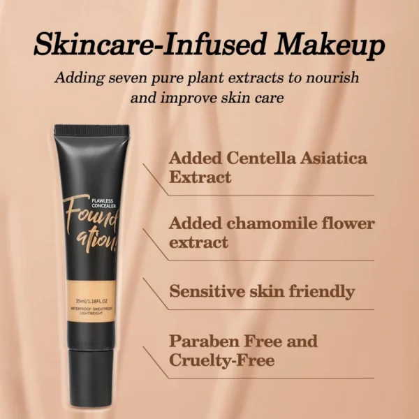 Full Coverage Liquid Matte Foundation Stick – Lightweight, Waterproof & Long-Lasting Face Makeup (Cruelty-Free) - Image 3