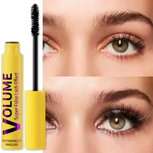 Organic Curling & Volumizing Waterproof Mascara – Long-Lasting Bubble Fiber Formula