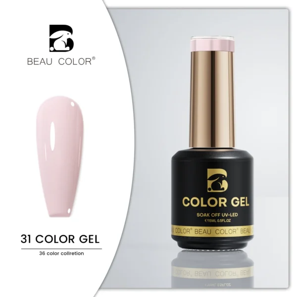 Beau Color 36-Color High-Pigment Gel Nail Polish Collection – Nude, Pink & Seasonal Shades (9ml Bottles) - Image 8