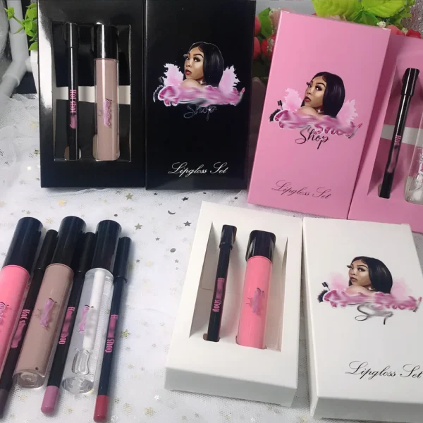 Cosmetics Makeup Gift Set – Matte Lip Gloss & Lip Liner Duo – Long Lasting, Moisturizing - Image 2