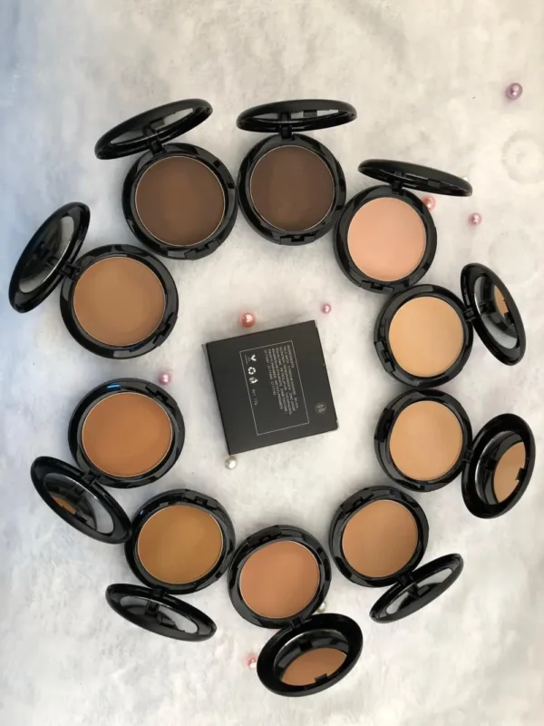 Full Coverage Powder Mineral Foundation – Oil Control, Long-Lasting Pressed Compact - Image 3