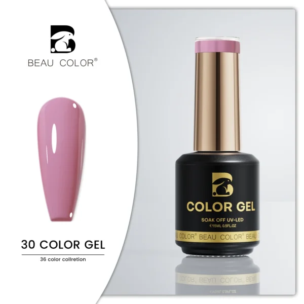 Beau Color 36-Color High-Pigment Gel Nail Polish Collection – Nude, Pink & Seasonal Shades (9ml Bottles) - Image 11