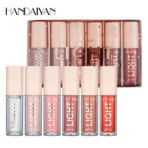 Handaiyan Vegan Matte Lip Gloss Kit – Hydrating, Long-Lasting Finish (6 Colors)