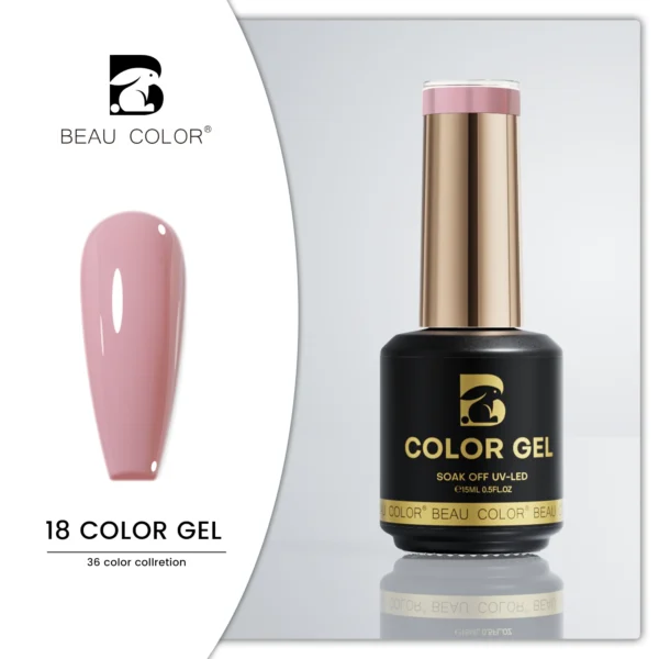 Beau Color 36-Color High-Pigment Gel Nail Polish Collection – Nude, Pink & Seasonal Shades (9ml Bottles) - Image 35