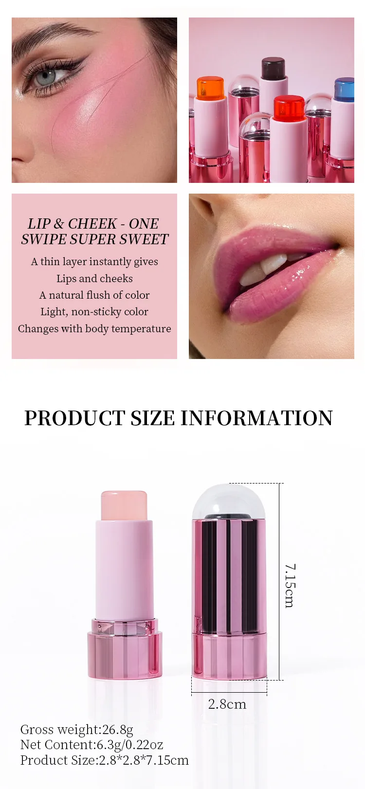 Waterproof Long-lasting Jelly Blush Stick - Image 7