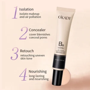 Tinted Moisturizer Mineral Foundation & Concealer BB Cream - Lightweight & Hydrating, 3 Shades