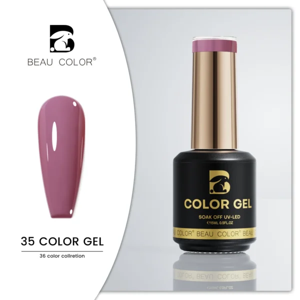 Beau Color 36-Color High-Pigment Gel Nail Polish Collection – Nude, Pink & Seasonal Shades (9ml Bottles) - Image 16