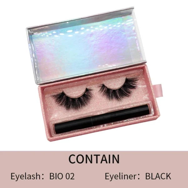 5D Faux Mink Eyelash Kit with Collagen Bionic Adhesive Eyeliner Pen – 25mm Luxury Handmade Lashes - Image 7