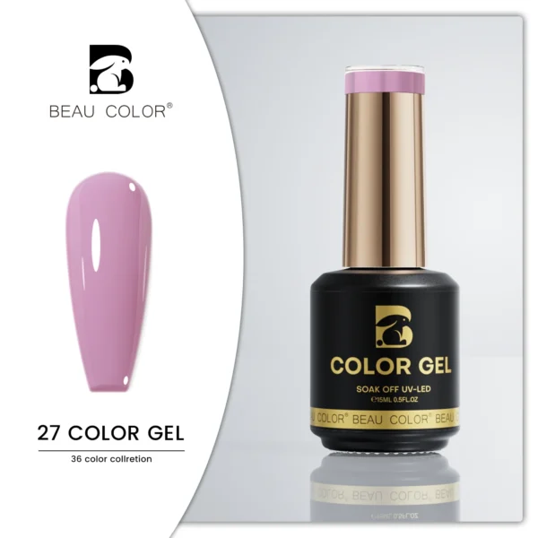 Beau Color 36-Color High-Pigment Gel Nail Polish Collection – Nude, Pink & Seasonal Shades (9ml Bottles) - Image 12