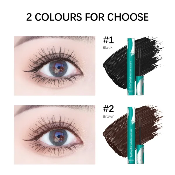 Waterproof Long Curl Mascara – Smudge-Proof & Sweat-Resistant with Natural Lash Lift (Green Tube) - Image 7