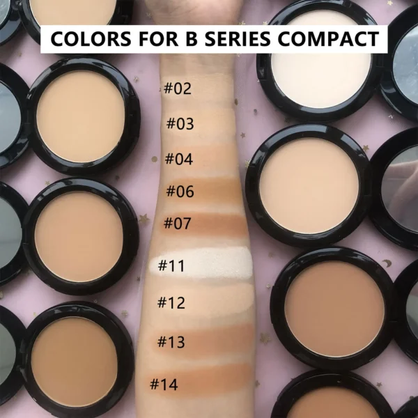 Full Coverage Powder Mineral Foundation – Oil Control, Long-Lasting Pressed Compact - Image 5