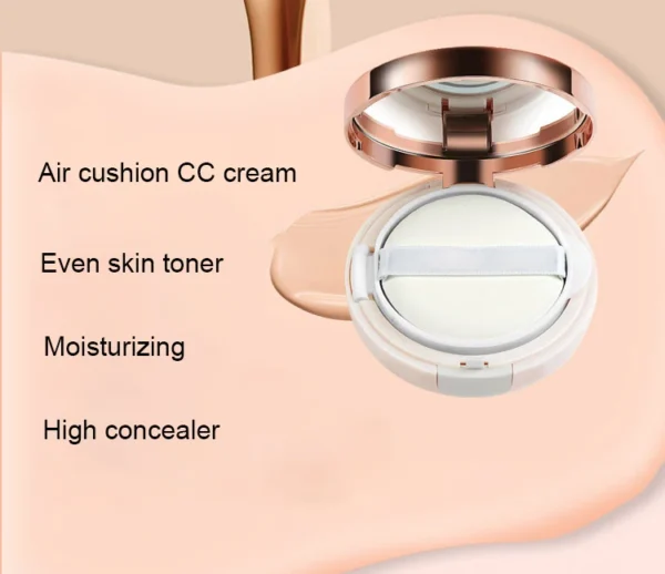Korean Air Cushion CC Cream Foundation – Waterproof, Brightening & Long-Lasting Finish - Image 5