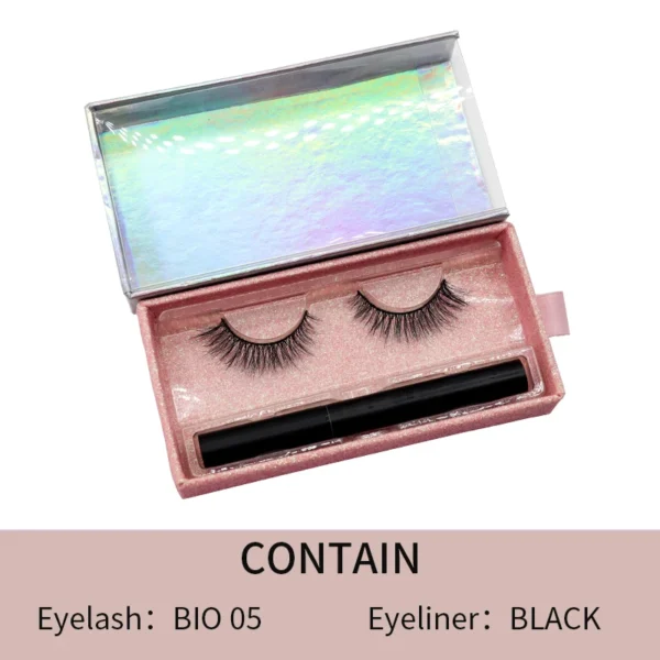 5D Faux Mink Eyelash Kit with Collagen Bionic Adhesive Eyeliner Pen – 25mm Luxury Handmade Lashes - Image 5